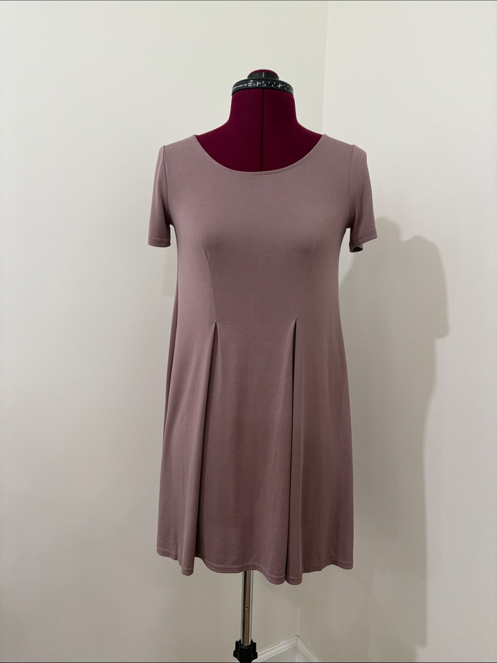 Altar'd State Mauve Short-Sleeve A-Line Dress